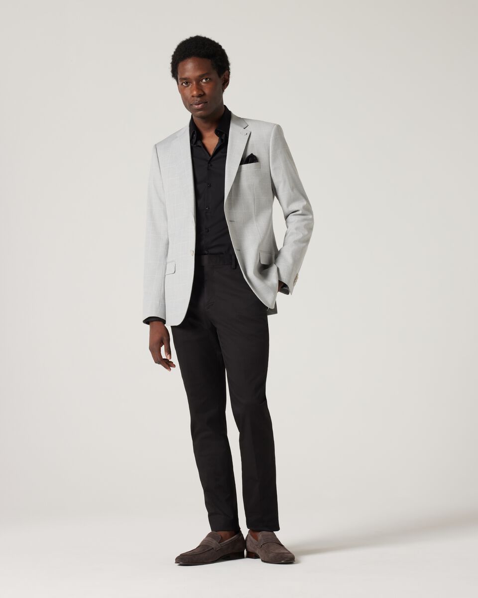 Slim Stretch Tailored Dress Pants, Black, hi-res